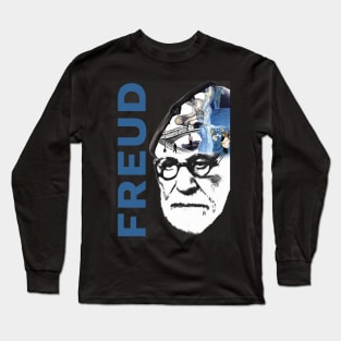 Sigmund Freud Collage Portrait 1 Long Sleeve T-Shirt